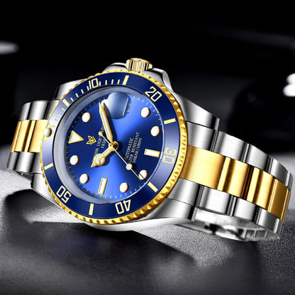 LIGE 2025 New Men Mechanical Wristwatch Stainless Steel Clocks Watch Top Brand Luxury Military Sports Mens Watches Reloj Hombre