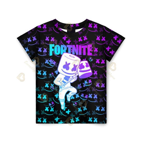 Tricou casual pentru copii Summer Fashion Fortnite Mascot, imprimeu 3D, unisex, pentru băieți și fete, îmbrăcăminte pentru copii, top T-shirt
