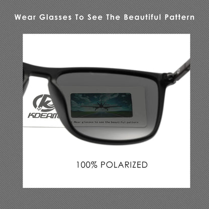 KDEAM New Luxury Polarized Sunglasses Men's Driving Shades Fishing Travel Golf Sunglass Male Sun Glasses CE