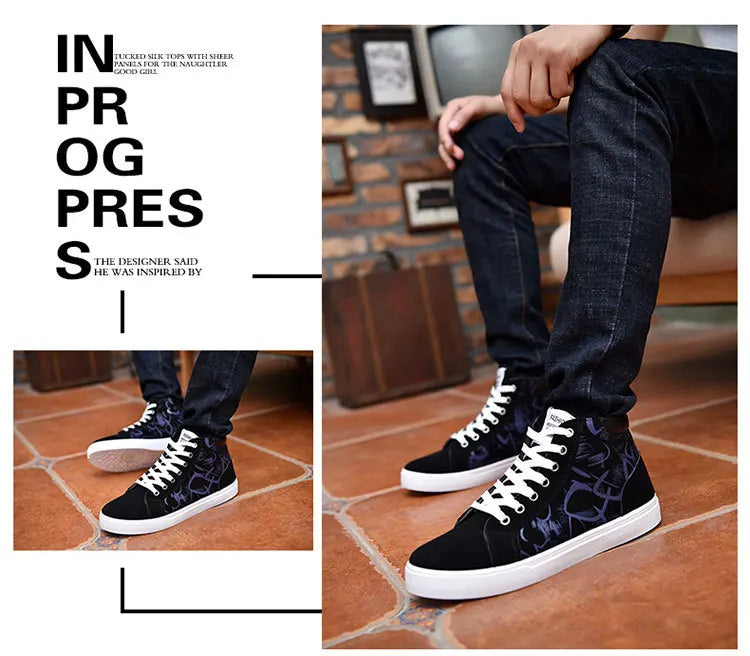 Men Casual Skateboarding Shoes High Top Sneakers Sports Shoes Men Outdoor Breathable Street Walking Shoes 48 Chaussure Homme 47
