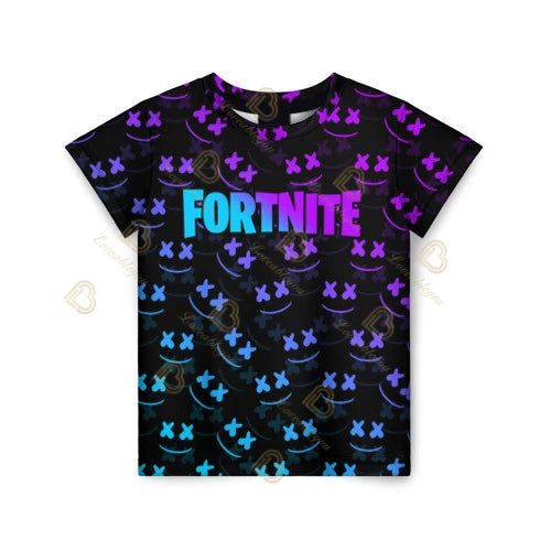 Tricou casual pentru copii Summer Fashion Fortnite Mascot, imprimeu 3D, unisex, pentru băieți și fete, îmbrăcăminte pentru copii, top T-shirt