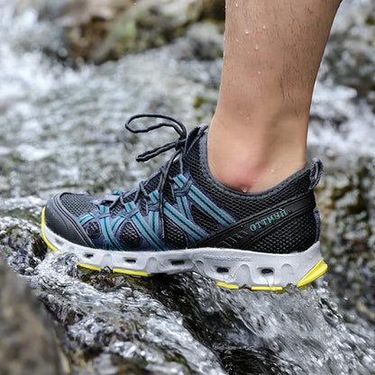 HUMTTO Men Upstream Shoes Outdoor Trekking Wading Aqua Shoes Breathable Mesh Quick drying ankle women  water Sneakers Non-slip