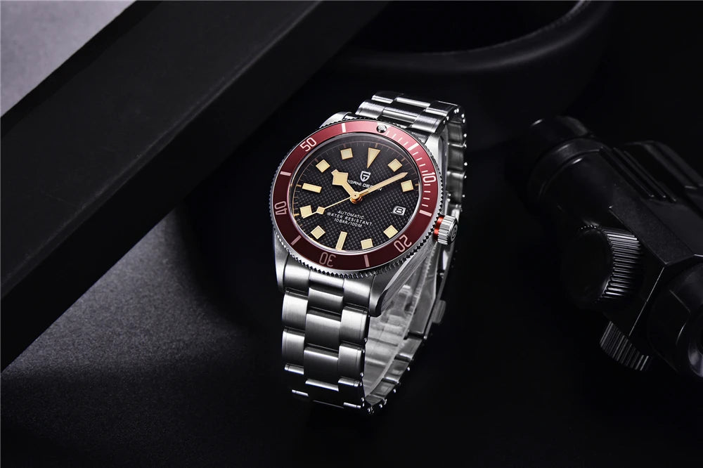 PAGANI DESIGN BB58 Steel Men's Mechancial Wrist Watches Luxury Automtaic Watch For Men AR Sapphire mirror Sport Waterproof Watch