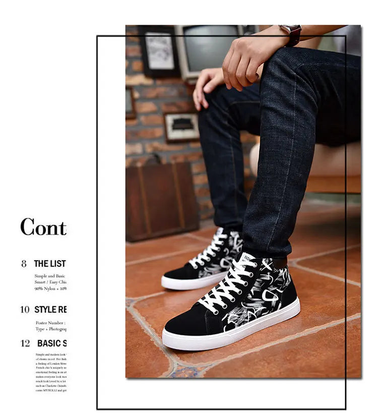 Men Casual Skateboarding Shoes High Top Sneakers Sports Shoes Men Outdoor Breathable Street Walking Shoes 48 Chaussure Homme 47