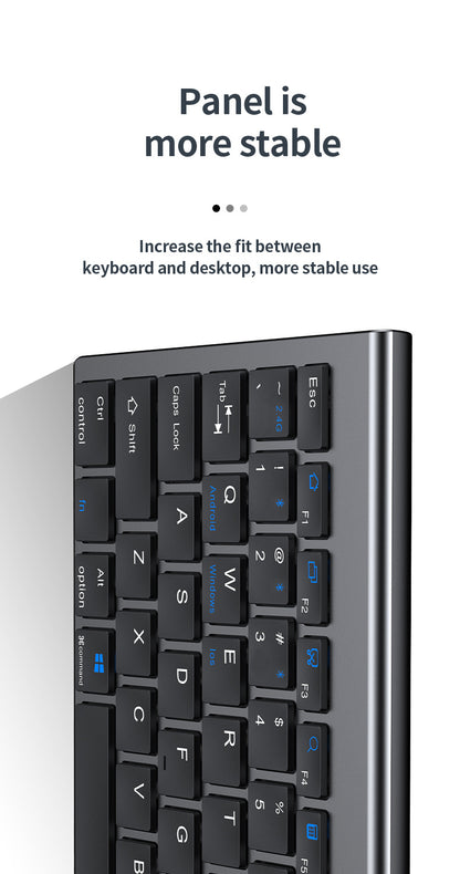 Kabellose Tastatur Bluetooth 5.0&3.0&2.4G FN+1/2/3 Dual-Mode 350mAh ultradünne Tastaturen für Laptop, PC, TV, iPad, Macbook und Android