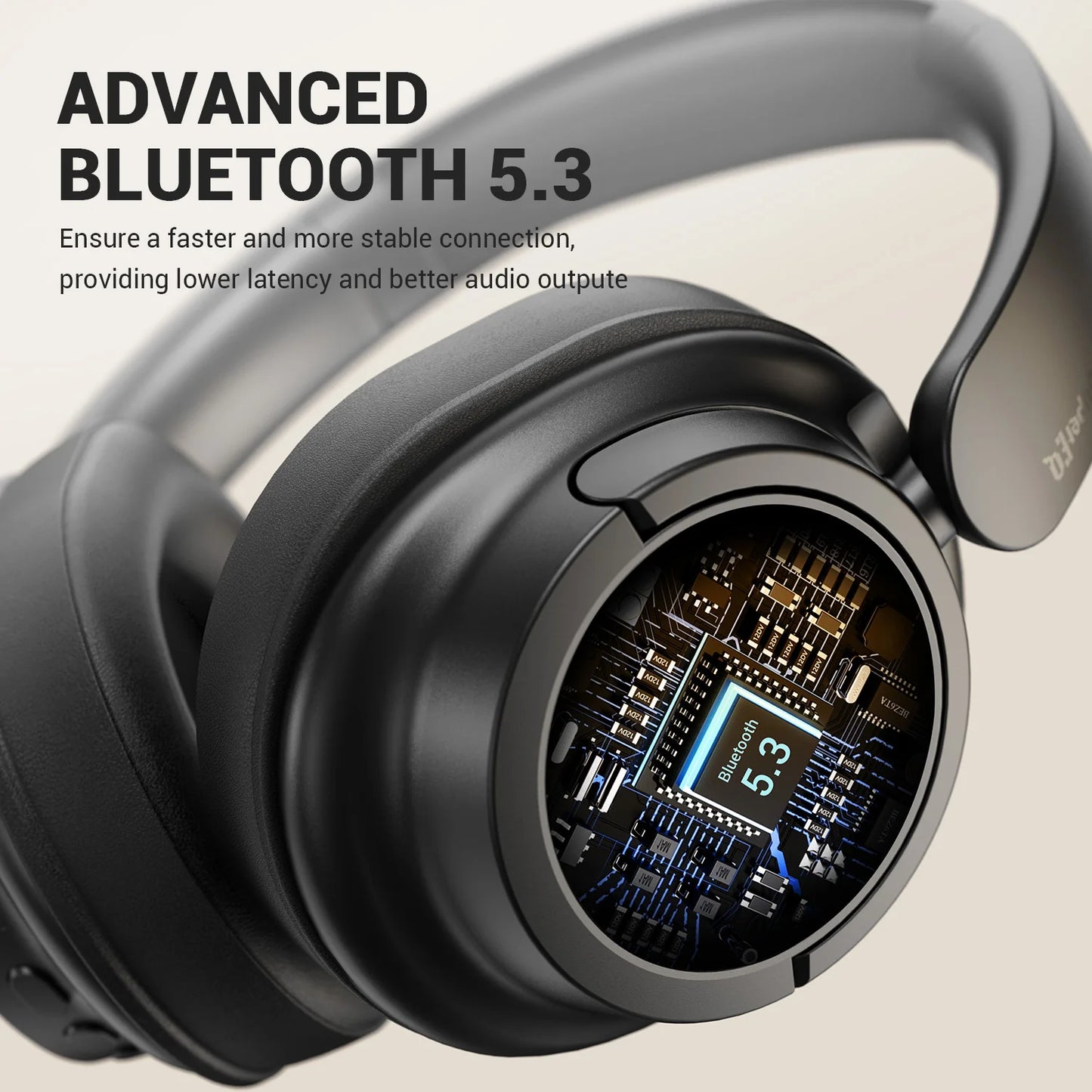 Oneodio Wireless Bluetooth 5.3 Headphones Bass/Pop Mode Over Ear Headset With Microphone Foldable Headphones 90H Playtime AAC