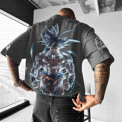 Son Goku Dragon Ball Anime 2025 Summer T-shirt Men Harajuku Oversized Retro Street Women Casual Loose Short-sleeved Unisex Tops