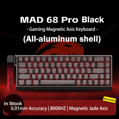 MADLIONS Mad 60he Mad60HE Mad 68HE Teclado mecánico para gaming personalizado con interruptor magnético, cableado, hot swap y tasa de sondeo de 8K