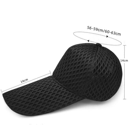 Large Head Man Outdoor Fishing 14cm Long Peak Big Size Sun Hat Oversize Trucker Cap Plus Size Mesh Baseball Caps 55-60cm 60-65cm