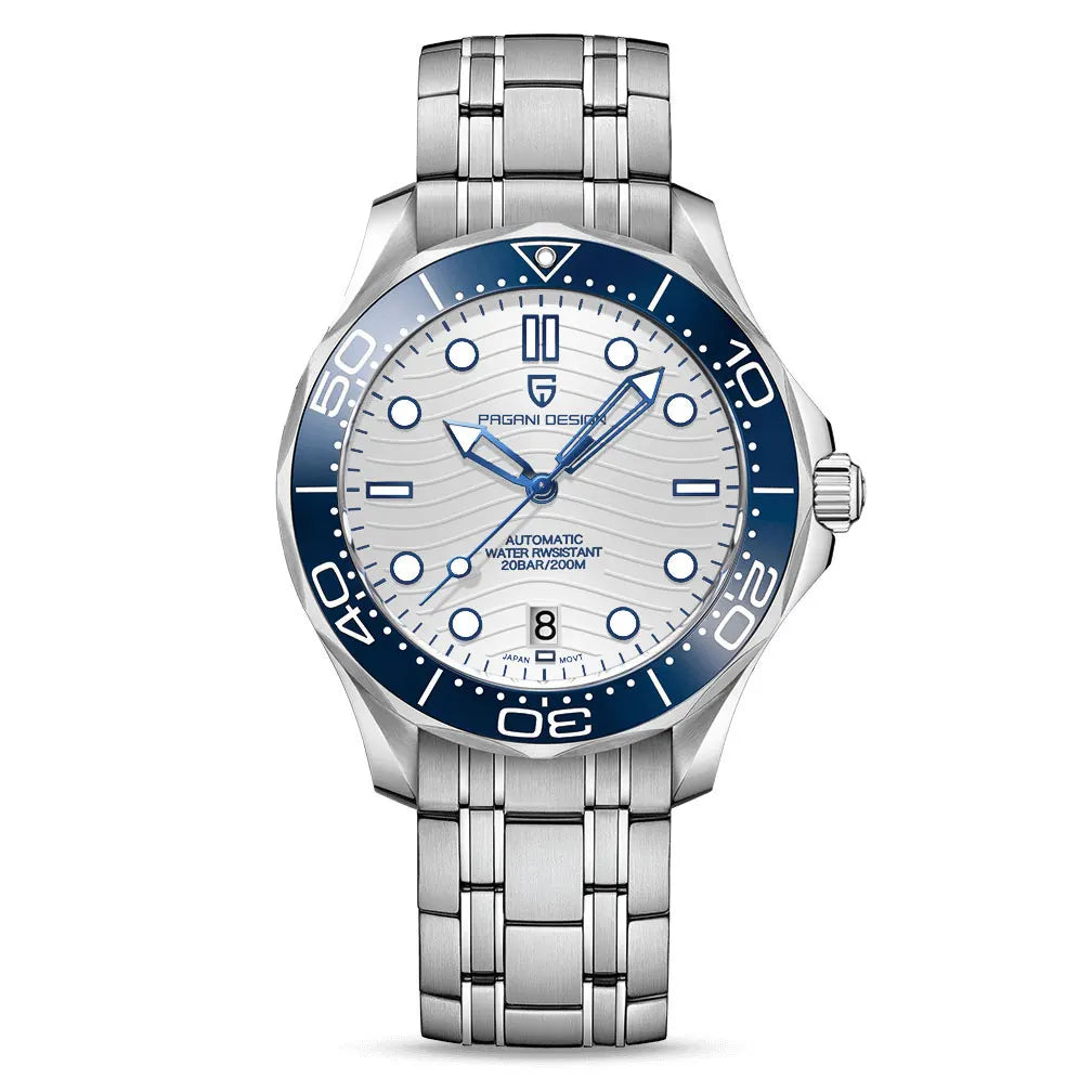 PAGANI DESIGN 2026 New V2 Waves 200M Diving Men's Watches Fashion Luxury Automatic Watch Men AR Sapphire crystal Wrist watch Men