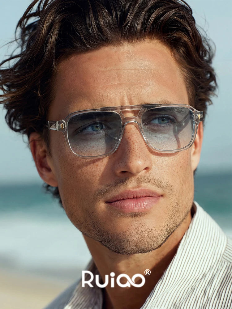 Retro 2026 Transparent Frame Sunglasses for Men and Women luxury brand designer UV400 Protection, Stylish for Driving & Outdoors