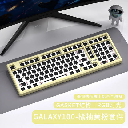 VTER Galaxy100 Full Aluminum Mechanical Keyboard Tri-mode Bluetooth 2.4G Gasket Mount Hot-Swap RGB Gaming Keyboard for PC Mac
