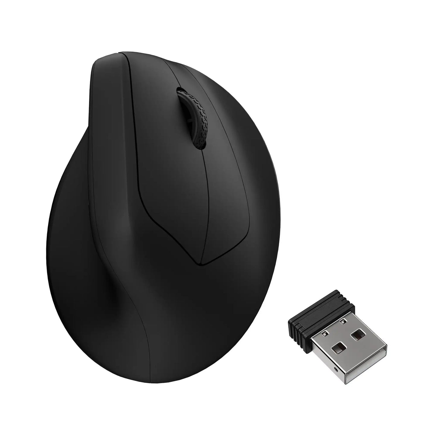 Keychron M5 trådløs ergonomisk optisk mus, 8K polling rate, 2.4GHz og Bluetooth, Type-C, 3950-sensor