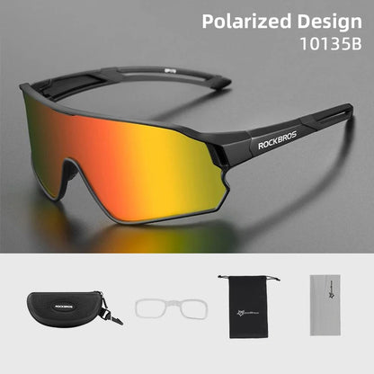 ROCKBROS Polarized Sunglasses, Sports Protection Glasses, Bicycle Eyewear, Outdoor Hiking, Camping, Golf, Cycling Goggles, UV400