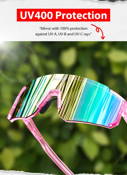 Scvcn Sunglasses Cycling Glasses Photochromic Sports for Men Sun Mountain Bike Road Bicycle Eyewear Goggles UV400 Polarized MTB