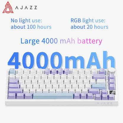 Ajazz AK820 /AK820PRO Gaming Mechanical Keyboard 82 Keys Wired Bluetooth 2.4GHz Wireless Gamer Keyboard Custom Gasket for Laptop