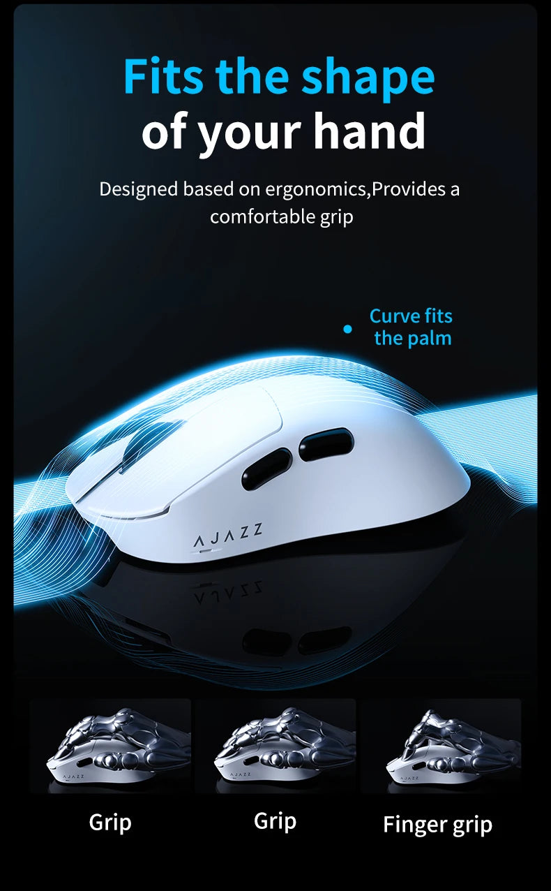 AJAZZ AJ179 V2 MAX Tri-mode right-handed mouse 56g lightweight PAW3311 sensor Huanuo Micro Switch TelinkMicrochip