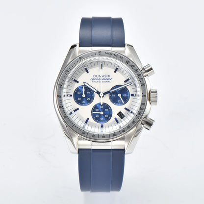 Moons Men's Watch for Man Fashion Quartz Watch Waterproof Chronograph AR Sapphire Glass