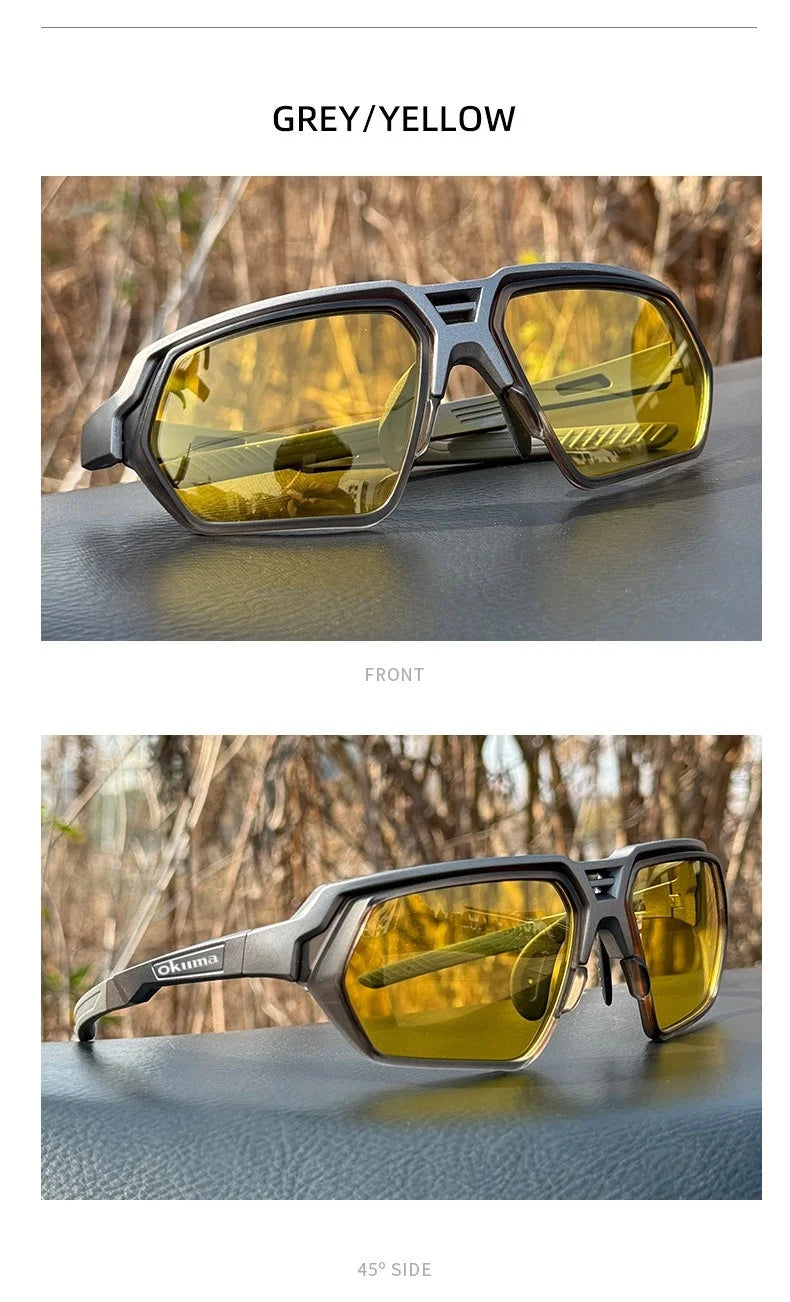 OKUMA New outdoor fishing fishing glasses for UV400 polarization to find fish, suitable for cycling, hiking and mountaineering.
