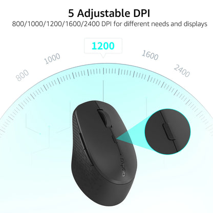 Rapoo M300G Multi-Mode 2.4G Wireless and Bluetooth 4.0/5.0 Mouse 2400DPI Ergonomic Silent Mouse for Computer PC Laptop