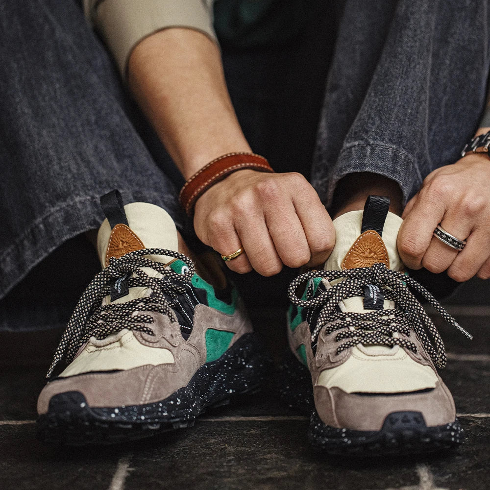 Sneakers sportive outdoor da jogging Maden Patchwork, traspiranti, con lacci, alla moda, da uomo, per corsa casual estiva, con suola spessa