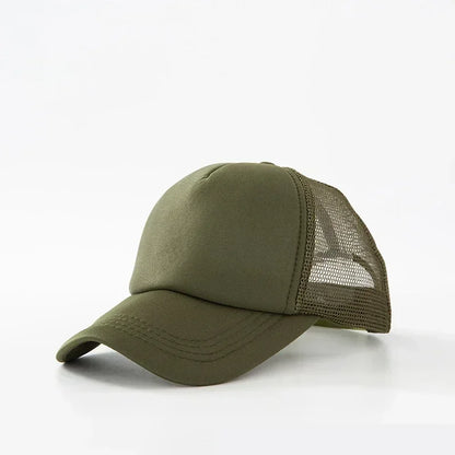 Custom Hat with Logo Printing Polyester Mesh Trucker Hat Adjustable Dad DIY Logo Baseball Cap for Men Women