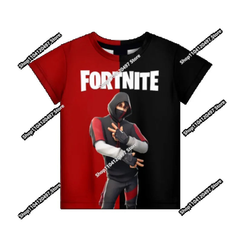Tricou Fortnite pentru băieți, tricou de vară cu tematică anime și jocuri, tricou universal, tricou drăguț, tricou basic Battle Gamer, cu mânecă scurtă, pentru bărbați