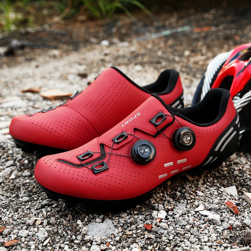 Pantofi de ciclism de înaltă calitate, SPD cu autoblocare pentru bărbați, pantofi sport de curse pentru bicicletă, pantofi de ciclism MTB de munte antiderapanți pentru femei, 36-47