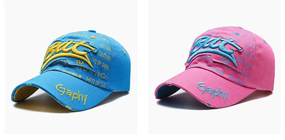 Hat Men'S Hip Hop Baseball Cap Korean Version Ins Tide Brand Summer Letter Embroidered Cap, Sun Protection Hat
