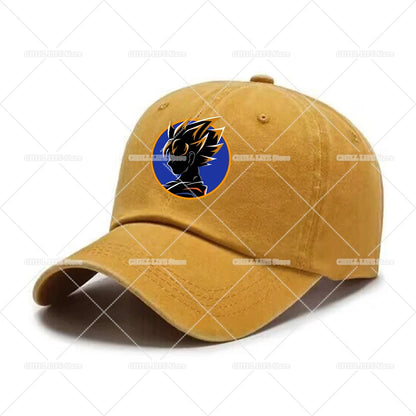 Anime Dragons Ball Men Washed Baseball Cap Son Goku Adults Retro Peaked Cap Outdoor Sport Hip-hop Dad Hat Unisex Mesh Sunhat