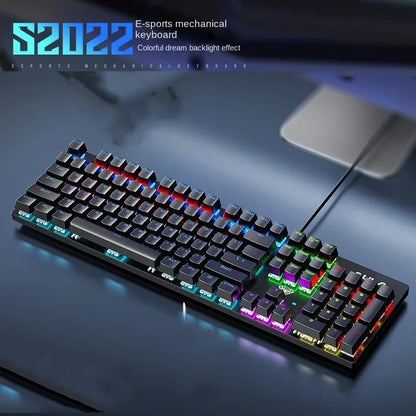 Wired Mechanical keyboard Gamer USB Keyboards gaming Backlit Musical 100% Computer 104 keys keyborad Ergonomic Pc key board