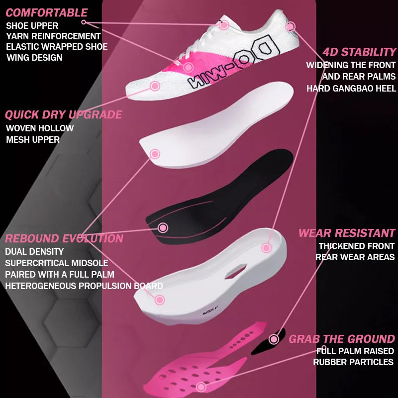 TaoBo Brand DOWIN Pro Running Shoes Carbon Plate Racing Marathon Stable Rebound Wear-resistant Men's Sneakers