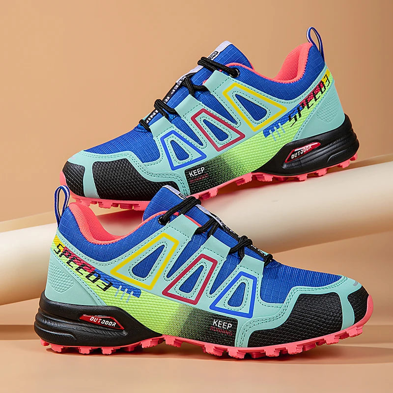 Hiking Shoes Women's Outdoor Hiking Sports Shoes, Non-slip Hunting Tactical Shoes, Breathable Lace-up Climbing Shoes, Cycling