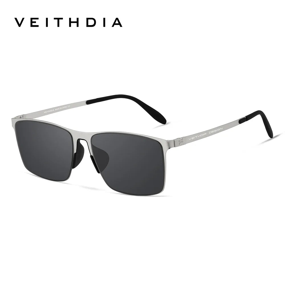 VEITHDIA Brand Fashion Sunglasses Stainless Steel High-definition Nylon Lens Polarized UV400 Eyeglasses For Men Women,  8212
