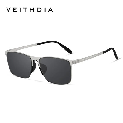 VEITHDIA Brand Fashion Sunglasses Stainless Steel High-definition Nylon Lens Polarized UV400 Eyeglasses For Men Women,  8212