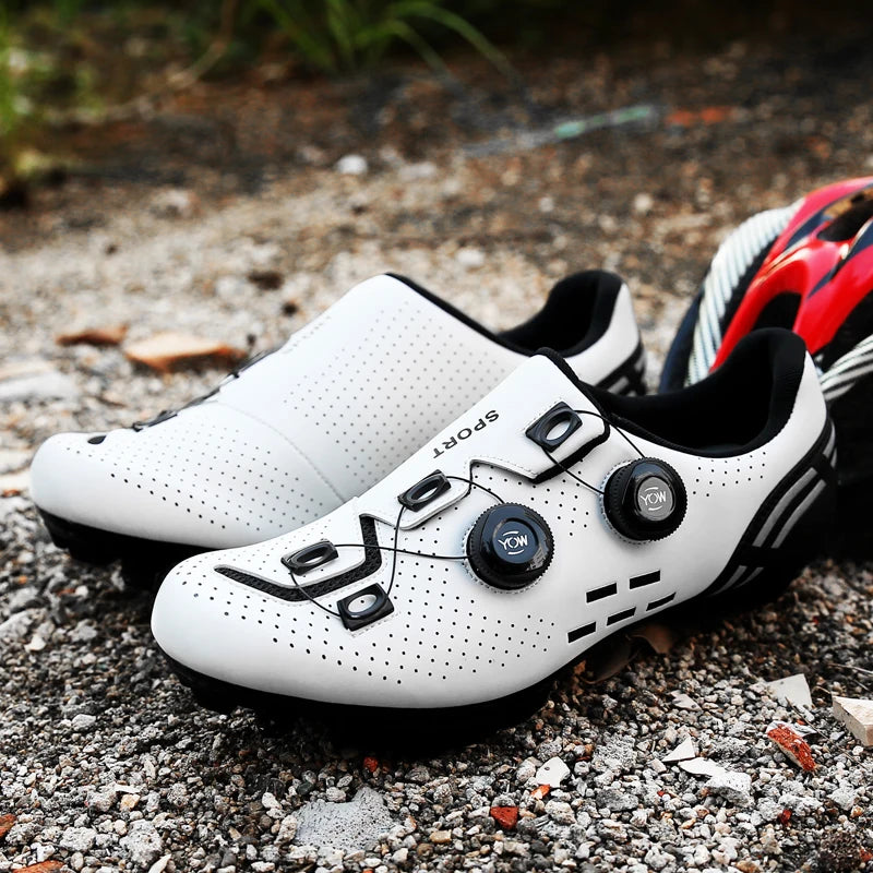 Pantofi de ciclism de înaltă calitate, SPD cu autoblocare pentru bărbați, pantofi sport de curse pentru bicicletă, pantofi de ciclism MTB de munte antiderapanți pentru femei, 36-47