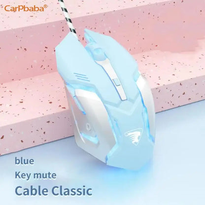 Carpbaba G3 Wired Gaming Mouse Silent Click Pink Mechanical Gaming Mouse for PC, Laptop, MacBook, Office & Esports