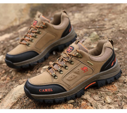 Classic Black Men's Hiking Shoes Outdoor Low Climbing Walking Shoes For Men Trekking Sneakers Non-Slip Mountaineering Shoes Man
