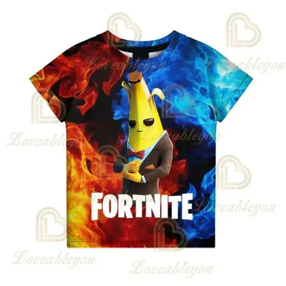 Fortnites 3D Printed Short Sleeve T-Shirt Game Cartoon Print Battle Royale Adult Kid Clothes Kids T-shirt Harajuku Tshirt