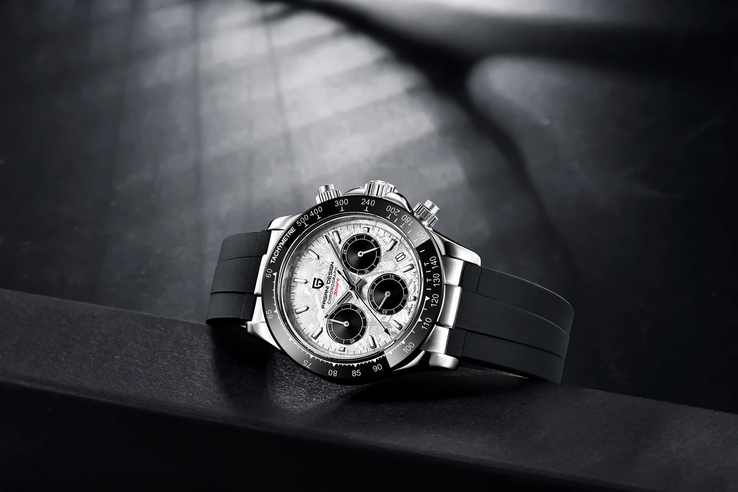 PAGANI DESIGN 1664 Luxury Automatic Mechanical Men's Watch VK63 movement AR Sapphire Crystal Rubber 100m Waterproof Men's Watch