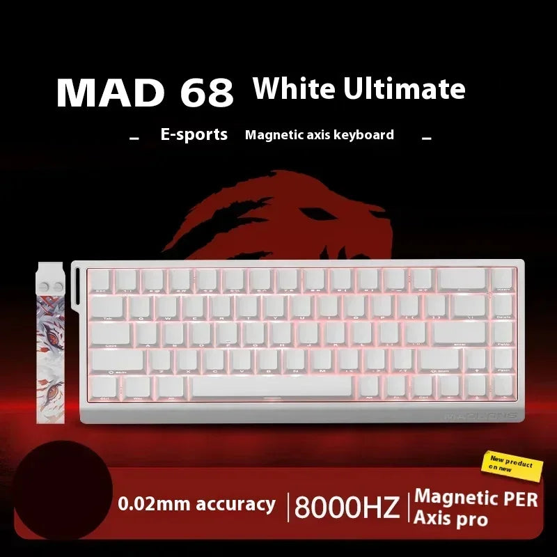 FGG Madlions Mad60 Mad68 He Mechanical Keyboard Magnetic Switch 8k Wired RGB Hot Swap Custom Keyboard Esport Game Gift Accessory