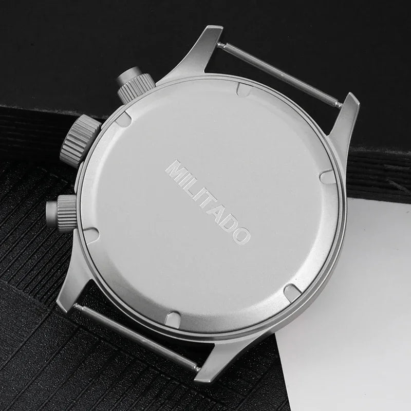 Militado VK61 VK67 Quartz Chronograph Watch 39mm 316L Stainless Steel Case 3 Dial Waterproof 100M  Multifunction Military Watch
