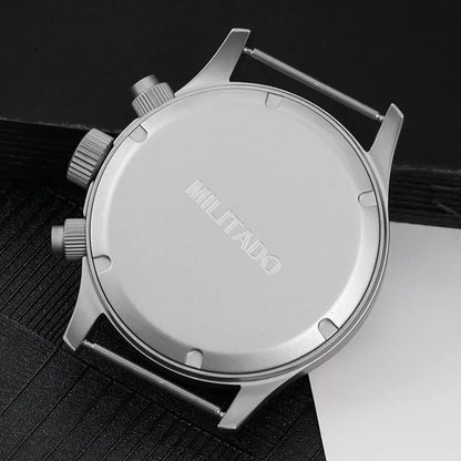 Militado VK61 VK67 Quartz Chronograph Watch 39mm 316L Stainless Steel Case 3 Dial Waterproof 100M  Multifunction Military Watch