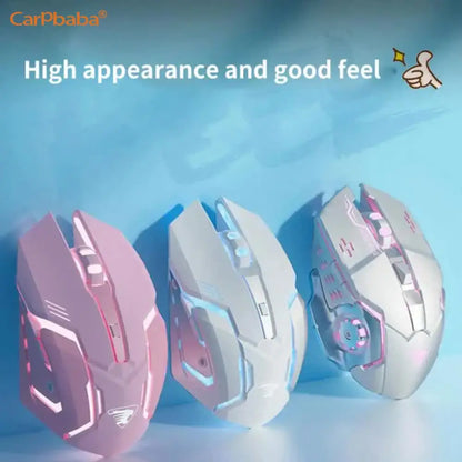Carpbaba G3 Wired Gaming Mouse Silent Click Pink Mechanical Gaming Mouse for PC, Laptop, MacBook, Office & Esports