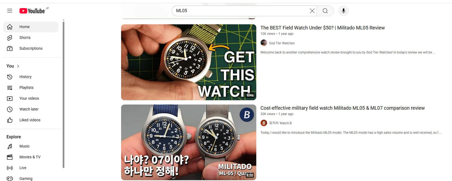 Militado ML05 38mm Military Field Watch VH31 Sweep Quartz Movement Domed Sapphire Crystal Waterproof 100M Super Luminous Watches