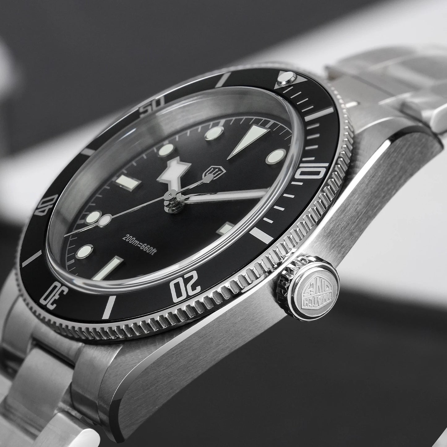 Watchdives WD7922 BB54 Watch VH31 Sweep Second Movement Sapphire Crystal 20bar Waterproof C3 Luminous 37mm Vintage Watches
