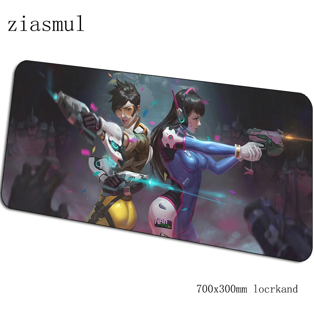 Podkładka pod mysz Dva dla graczy 70x30cm XL, gamingowa mata na biurko do PC i notebooka, urocza podkładka do gier, prezent świąteczny dla gracza