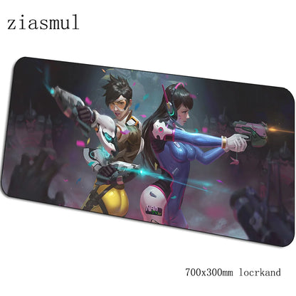 Podkładka pod mysz Dva dla graczy 70x30cm XL, gamingowa mata na biurko do PC i notebooka, urocza podkładka do gier, prezent świąteczny dla gracza