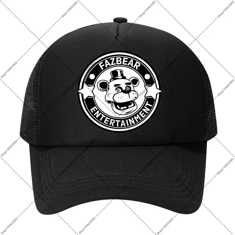 FNAF Baseball Cap Five Nights At Freddys Unisex Sun Hats Cartoon Anime Printed Hat Boys Girls Fashion Caps Birthday Party Gifts