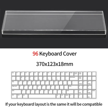 Acrylic Keyboard Clear Protector Case Mechanical Keyboard Dust Cover For 60/61/64 96 98104/108 Key Mouse Cover Keyboard Cover